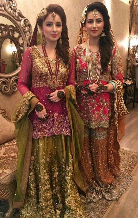 bridal mehndi dresses 2018