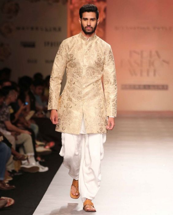 Golden Brocade Sherwani - Folder