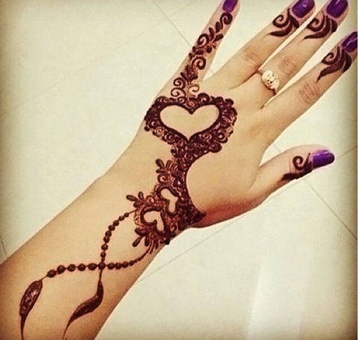 30 Lovely Heart Shaped Mehndi Designs 2018 Folder