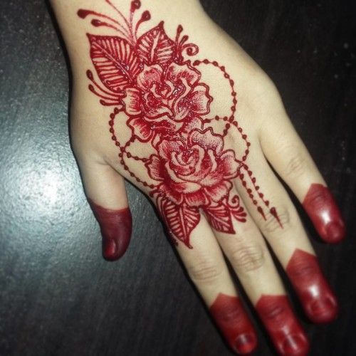 Shocking Rose Mehndi  Design  Rose Eid Mehndi  Designs  