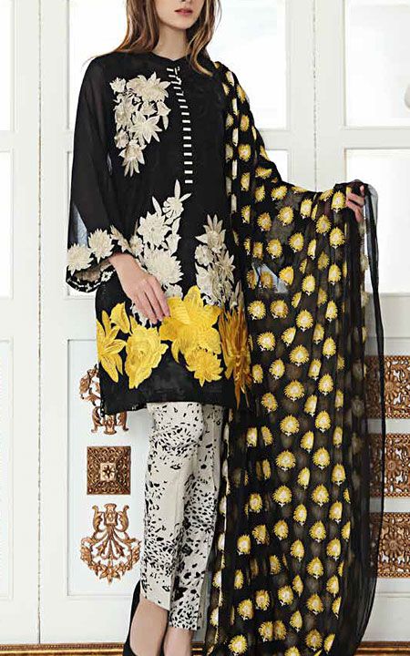 14 Beautiful Applique Shalwar Kameez Designs Folder